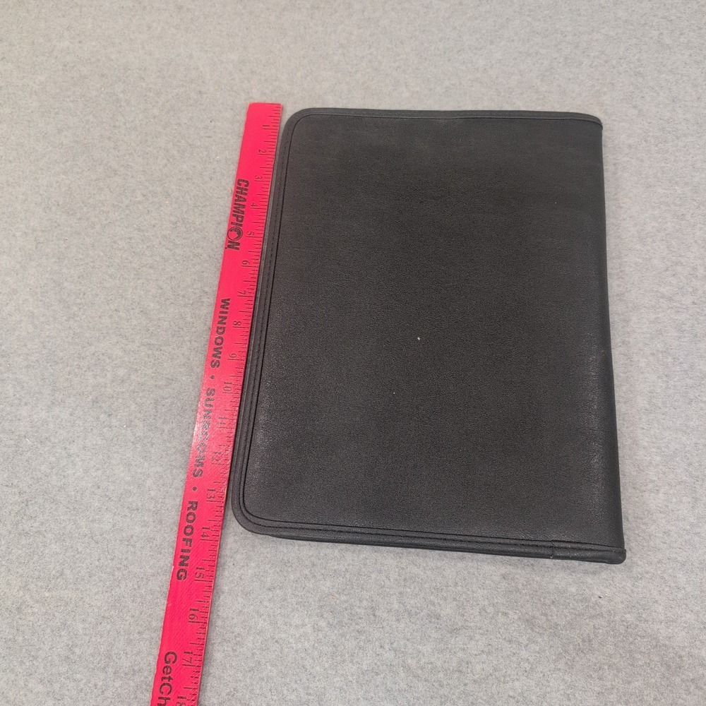 Leeds Black Faux Leather Padfolio Lake Martin Alabama Lighthouse Organizer - Picture 3 of 3